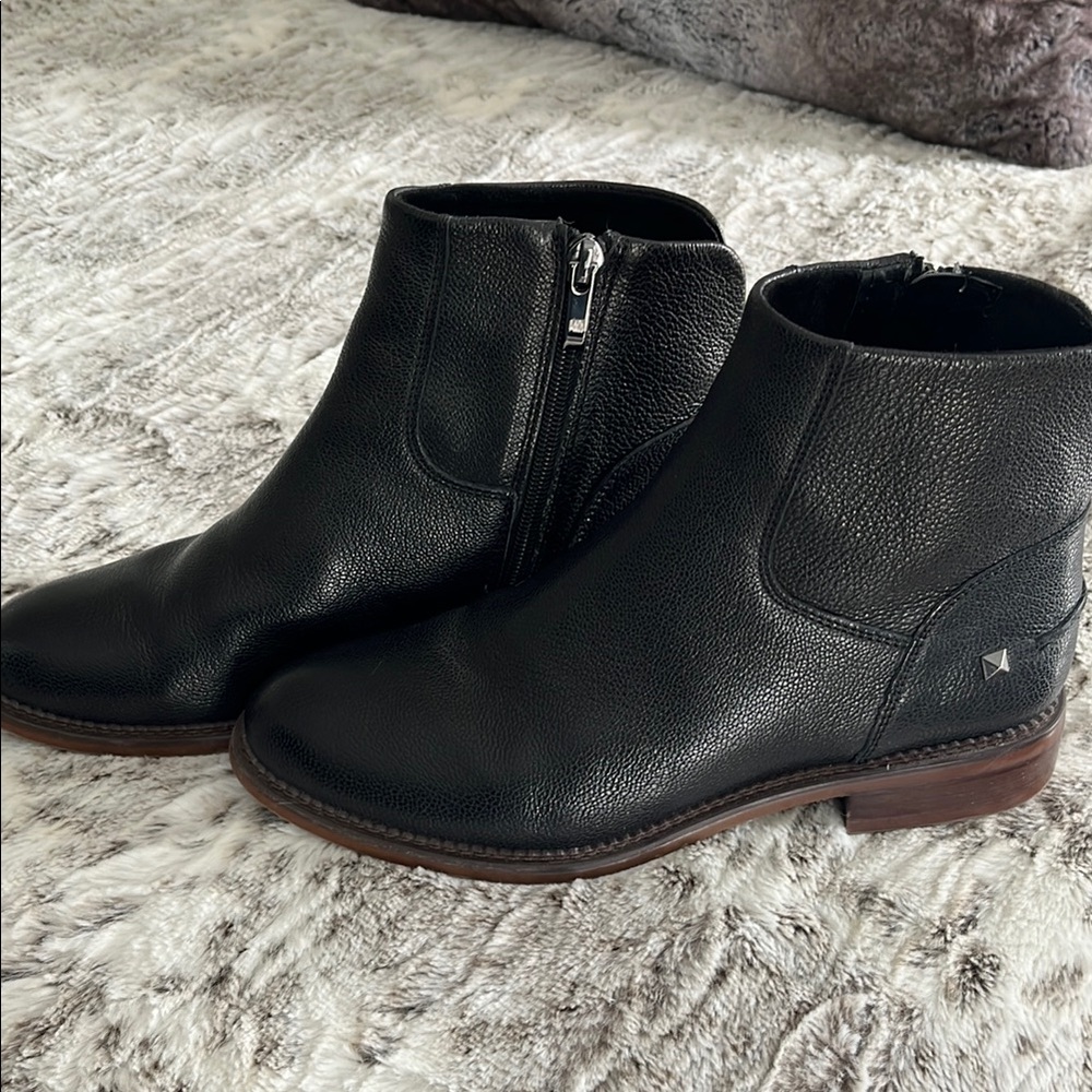 Black Leather Ankle Boots